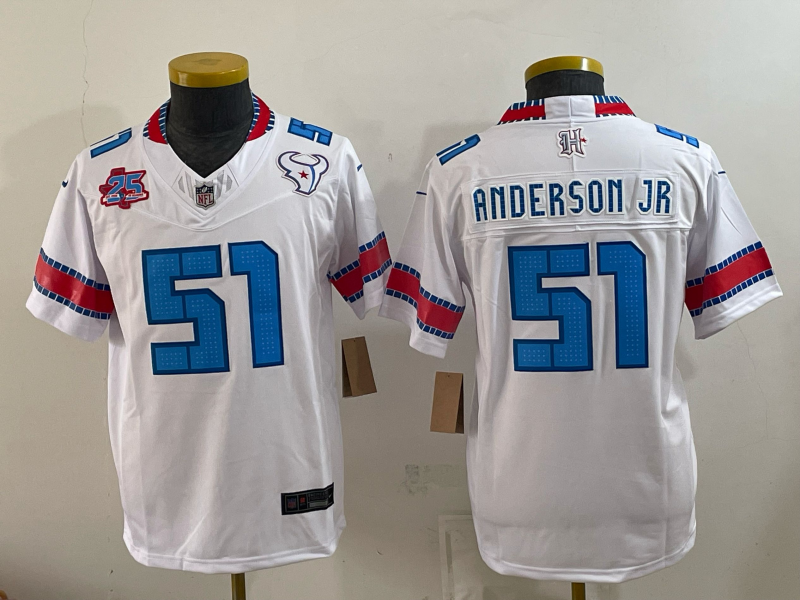 Youth Houston Texans #51 Anderson Jr white 2026 Nike NFL Jersey 092400->indianapolis colts->NFL Jersey